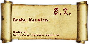 Brebu Katalin névjegykártya